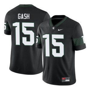 Caleb Gash Black MSU Spartans Men #15 College Football 2026-27 Jerseys 637714-120