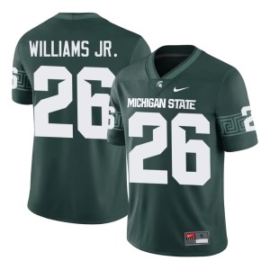 Cedric Williams Jr. Men College Football Embroidery Michigan State #26 Green Jersey 321886-820