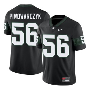 Chris Piwowarczyk Michigan State University Spartans College Football #56 High School Black Men Jersey 813818-702