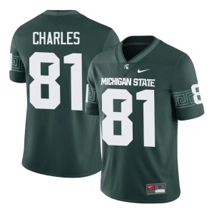 Colin Charles University Men's College Football #81 Spartans Green Jersey 313411-963