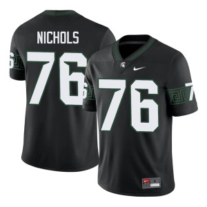 Drew Nichols #76 Alumni College Football Men's Michigan State University Spartans Black Jersey 788023-111