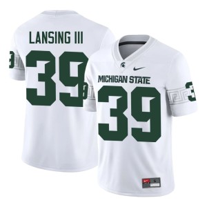 Jack Lansing III College Football White NCAA Men MSU Spartans #39 Jersey 192413-571