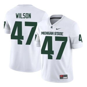 Jaxson Wilson High School #47 Men's College Football White Michigan State Spartans Jerseys 357765-423