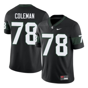 Don Coleman Official Mens MSU Black College Football #78 Jerseys 132569-677