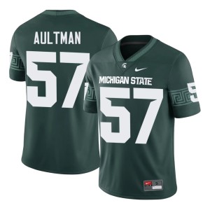 Hudson Aultman Michigan State University College Football Player Mens Green #57 Jersey 835134-392