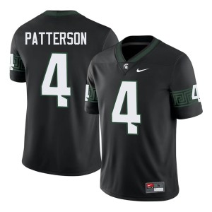 Jaziun Patterson Replica Michigan State College Football Mens Black #4 Jerseys 326261-605