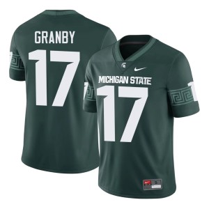 Jonathan Granby Mens Michigan State Spartans #17 Green Alumni College Football Jerseys 471233-965
