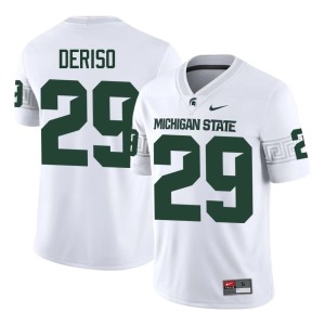 KJ Deriso Michigan State Spartans 2026-27 White Men #29 College Football Jersey 681409-703