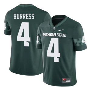 Plaxico Burress Mens Spartans Green College Football Stitched #4 Jerseys 473843-307