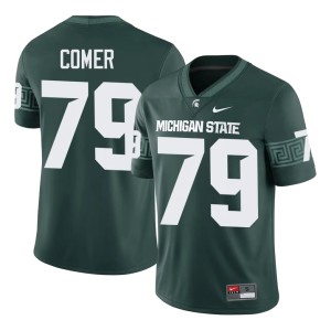 Tristan Comer College Football #79 Michigan State University Spartans Green Men Replica Jersey 373283-697