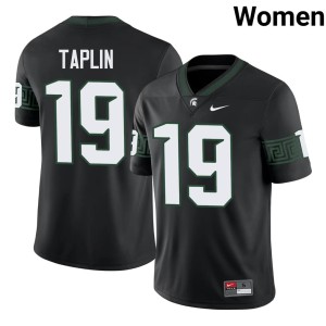 Charles Taplin College Football #19 Black Women Michigan State University Stitched Jerseys 956481-700