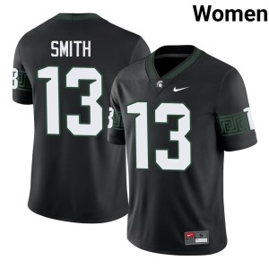 Isaac Smith Womens Michigan State University College Football Black Limited #13 Jersey 491022-221