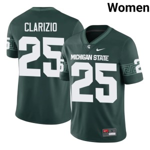 Jace Clarizio Women's College Football #25 Green Spartans Official Jersey 874822-438