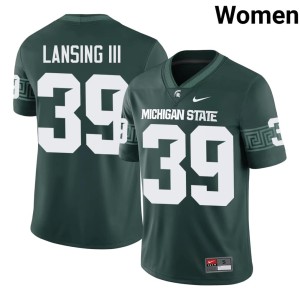 Jack Lansing III Michigan State Spartans Women #39 Green Alumni College Football Jerseys 144037-297