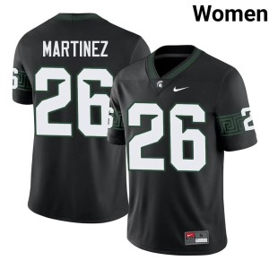 Trevaughn Martinez #26 Black Womens 2026 College Football Spartans Jerseys 866872-546