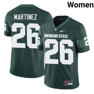 Trevaughn Martinez #26 MSU Green College Football High School Womens Jerseys 335248-465