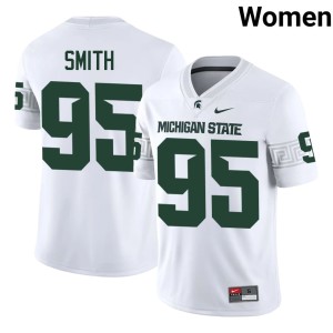 Charles Smith White Spartans Womens College Football Embroidery #95 Jerseys 108381-665