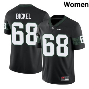 Eli Bickel MSU Women College Football Black NCAA #68 Jersey 269638-638