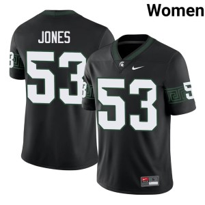 Greg Jones Black Women's 2026-27 MSU College Football #53 Jersey 606293-840