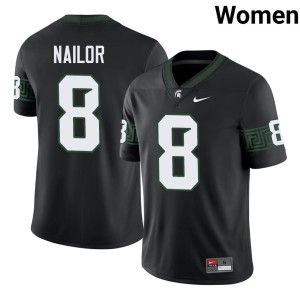 Jalen Nailor #8 Alumni Black Women Michigan State University Spartans College Football Jersey 910579-741