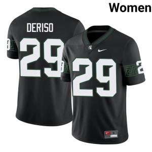 KJ Deriso Replica MSU Black Women #29 College Football Jersey 840959-362
