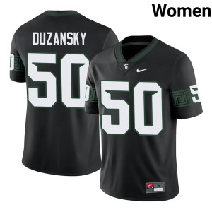 Nick Duzansky #50 Michigan State University Women's College Football 2026-27 Black Jersey 453490-395