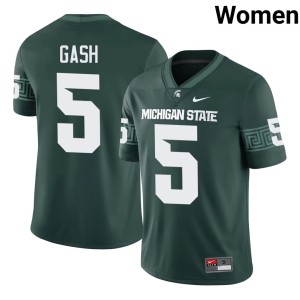 Samson Gash #5 Limited Women's Michigan State University Spartans Green College Football Jerseys 649721-559