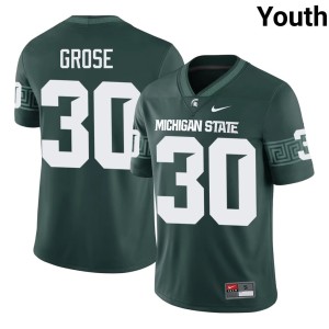 Aveon Grose NCAA Green #30 Spartans College Football Youth Jersey 683934-785