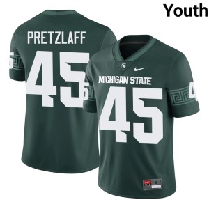 Brady Pretzlaff Youth College Football #45 Replica Michigan State University Green Jerseys 266192-202