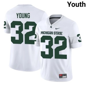 Evan Young White College Football MSU Youth 2026 #32 Jersey 664236-488