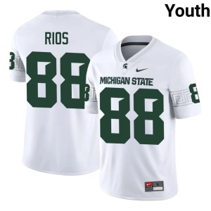 Kai Rios Youth Michigan State University Spartans College Football #88 Embroidery White Jersey 539443-154