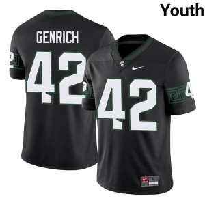 Luca Genrich Black College Football Youth #42 Michigan State NCAA Jersey 103041-859