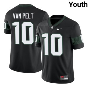 Brad Van Pelt Youth Black #10 College Football Official Michigan State University Spartans Jerseys 680931-401
