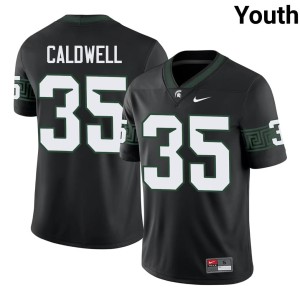 Eliyjah Caldwell MSU #35 Youth Player Black College Football Jersey 771727-549