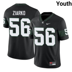 Jack Ziarko #56 MSU Spartans Youth Stitched Black College Football Jersey 765898-245