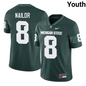 Jalen Nailor #8 College Football Spartans Game Green Youth Jersey 969808-967