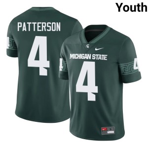 Jaziun Patterson Alumni Green MSU #4 Youth College Football Jersey 460808-299