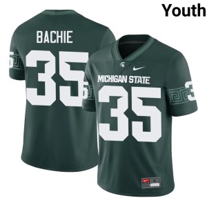 Joe Bachie Youth Green #35 College Football Michigan State University Spartans Game Jersey 932949-165