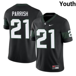 Marvis Parrish Youth #21 Black College Football University MSU Spartans Jerseys 271697-437