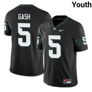 Samson Gash Youth MSU Black Replica College Football #5 Jerseys 965867-681