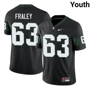 Trent Fraley Black College Football #63 Stitched Spartans Youth Jerseys 274396-845